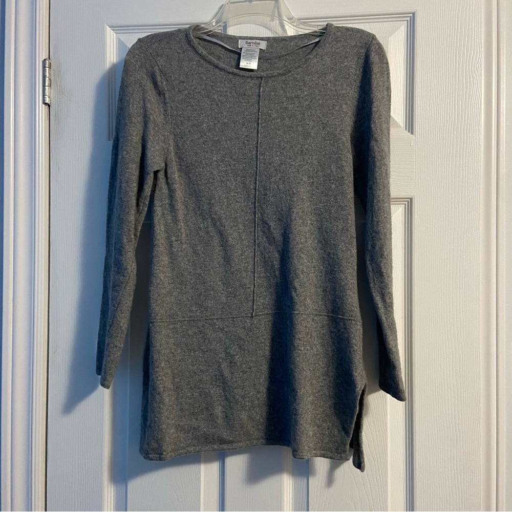 Bartolini Women’s Gray Long Sleeve Sweater Cashmere & Wool Blend Size M